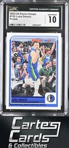 Luka Doncic 2023-24 Panini NBA Hoops Winter #158 Purple Dallas Mavericks CGC 10 - Picture 1 of 2