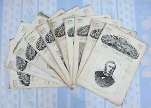 Lote De 10 Antiguos Revistas 1883 Universo Ilustrado Old French Magazine - Imagen 1 de 2