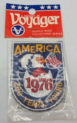 Vintage Bicentennial 1976 America 200 Years Eagle Hatching Sew On Patch NEW - Image 1 of 4