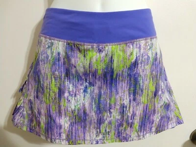 Ivivva Lululemon Niñas 14 Conjunto The Pace Skort Púrpura Lulu Volantes Forrados Pantalones Cortos M Foto 1 de 4