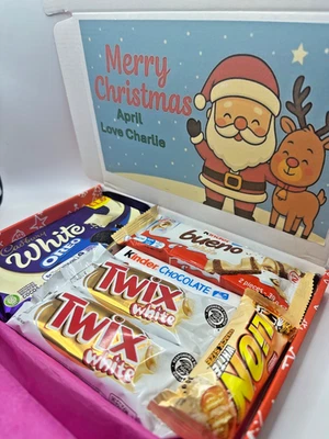 White Cadbury Chocolate Gift Box | Letterbox Present Gift Box | Christmas Hamper