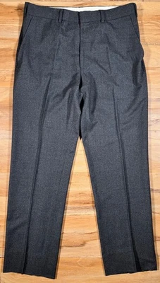 Calça Ralph Lauren Roxa Etiqueta Cinza Lã Flanela Sarja Frente Plana 32 - Imagem 1 de 4