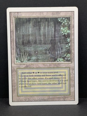 Bayou Revised MTG Magic The Gathering Dual Land Reserved List vintage EDH MP - Image 1 of 4