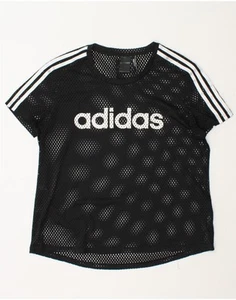 ADIDAS Womens Climalite Graphic T-Shirt Top UK 18 XL Black BE05 - Picture 1 of 4