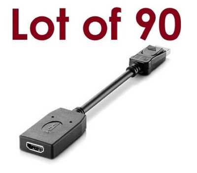 批量 90 件 - 惠普 Bizlink - 显示端口 (DP) 转 HDMI 适配器 — 第 1/4 张图片