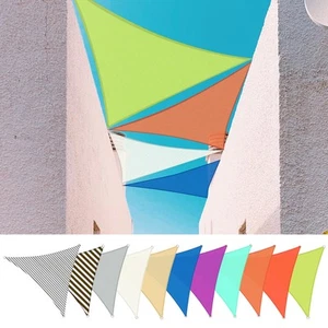 11Ft/20Ft/25Ft 97% UV Block Triangle Sun Shade Sail Canopy Outdoor Patio Pool - Picture 1 of 15