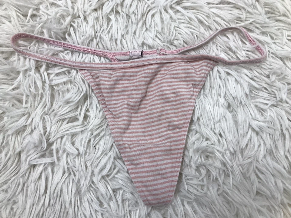 Винтажные стринги Victoria's Secret v-струнный мягкий хлопок трусики нижнее белье маленький - Изображение 1 из 4