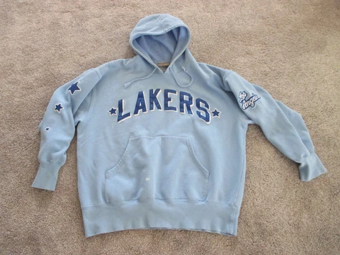 Retro NBA Hardwood Classics Los Angeles Lakers Hoodie Sweatshirt, Blue, Small Cover