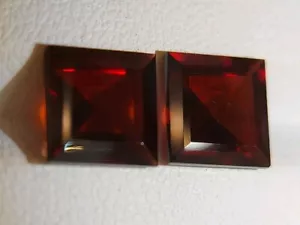 Matching red garnet gemstone pair - faceted natural Garnet 5.60 CTS - Picture 1 of 12