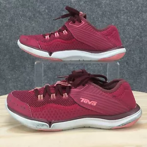 Teva Shoes Womens 7 Refugio Water Sneakers Pink Mesh Lace Up Comfort SN 1003983 - Picture 1 of 16