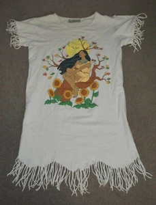 Vtg Pocahontas Disney Oversized WOMENS Beach Shirt Dress Tunic Night Gown S/M - Picture 1 of 8