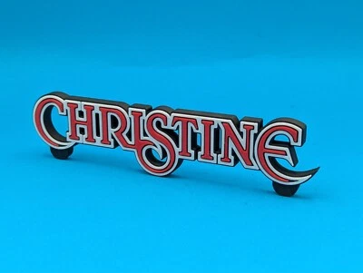 ABELS3D.COM Christine (Stephen King) - 3D gedrucktes Logo für Schreibtisch oder Wandhalterung. 300mm breit