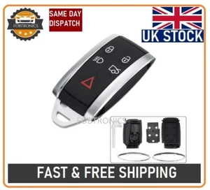 NUEVO 5 botones remoto llavero estuche cubierta PARA Jaguar XF XK XK8 XKR - - Imagen 1 de 6