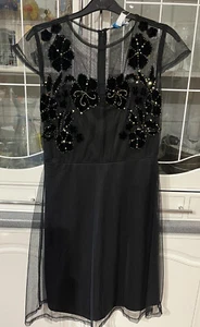Blue Vanilla Black Party Evening Dress With Sequins Size 10 BNWT TOWIE - Picture 1 of 7