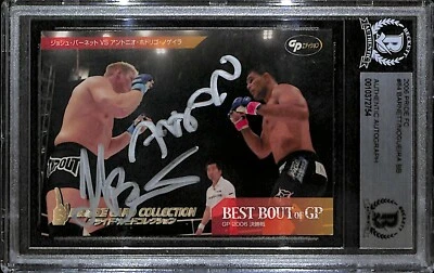 Antonio Rodrigo Nogueira & Josh Barnett Signed 2006 Pride FC Card BAS COA RC UFC - Image 1 of 4