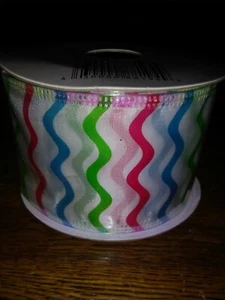 Decorative Striped Ribbon, Brand New on Spool - Picture 1 of 3