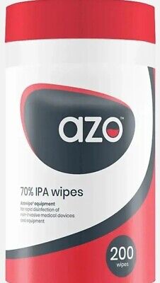 Azo Wipe Equipment Wipes VC81138 (200)  (PLS NOTE: EXPIRY 2022/06) • 8.99£
