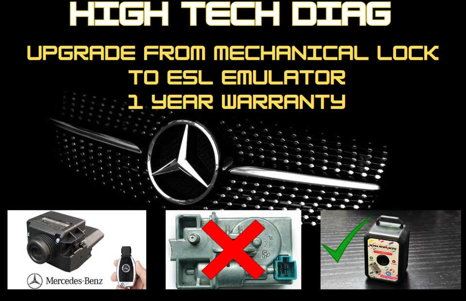 MÓDULO BLOQUEO DIRECCIÓN MERCEDES-BENZ ESL ELV emulador programación w204 w207 w212 Foto 1 de 4