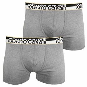Roberto Cavalli Men's 2 Pack Grey Stretch Boxer Briefs