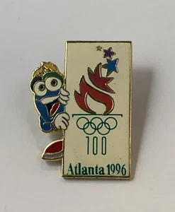 1996 Atlanta 100 Years Olympics Pin Torch Mascot USA Enamel 1 1/4" x 7/8" - Bild 1 von 2