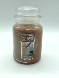 Yankee Candle CINNAMON VANILLA Large Jar 22 oz Candle Rare - Picture 1 of 2