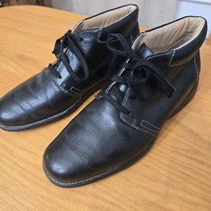Johnston and Murphy Mens Copeland Black Leather Lace Up Chukka Boots Size 11 M - Picture 1 of 7