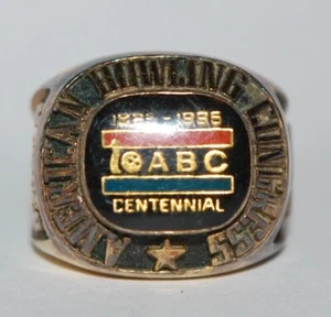 STERLING American Bowling Congress CENTENNIAL ABC 1895-1995 Ring Größe 7 18 mm breit - Bild 1 von 3