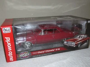 AUTO WORLD 1965 CHEVY CHEVELLE Z-16 MCACN LIMITED 1:18 OPENING HOOD DOORS TRUNK - Picture 1 of 8