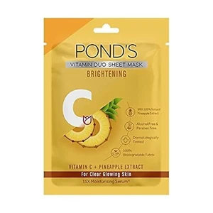POND'S Vitamin C Brightening Sheet Mask, Biodegradable Fabric, 25 ml Free Ship - Picture 1 of 4