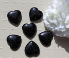 6 Blue Goldstone Solid Gemstone Puffy Polished Hearts - 20mm - Chakra - Craft