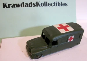 DINKY TOYS DIE CAST DAIMLER ARMY AMBULANCE OLIVE DRAB #624 CIRCA 1950'S, 1:43 - Picture 1 of 6