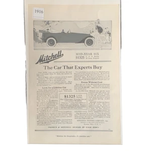 Vintage 1916 Mitchell Mid Year Six The Car Experts Buy Ad Advertisement - Bild 1 von 4