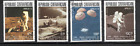 FS549 Central Africa 1989 SC#C340-3 CV$3.85 Set of 4 Diff. Space Apollo Issues