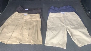 The Childrens Place Girl Sz 12 Uniform Bottoms Mixed Lot Of 4- SHORTS & Skort’s - Picture 1 of 20