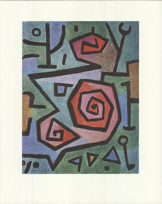 PAUL KLEE Heroic Roses 19.75" x 15.75" Offset Lithograph 1990 Modernism - Image 1 of 4