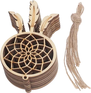 Mini Dream Catcher 20Pcs Set, DIY Home Decoration Pendant Wooden Accessories Tim - Picture 1 of 9