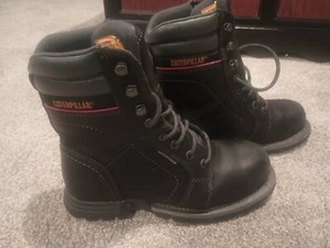 Cat Footwear Women's Echo Waterproof Steel Toe Work Boot, Black Size 7 - Picture 1 of 3