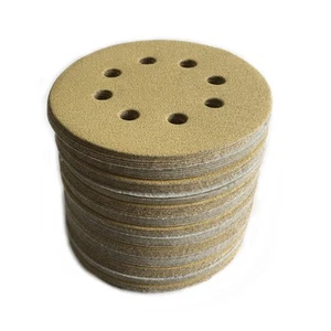 Disques ?? poncer grain jaune pour ponceuse orbitale paquet de 100 ?? 125 mm tai - Photo 1/36