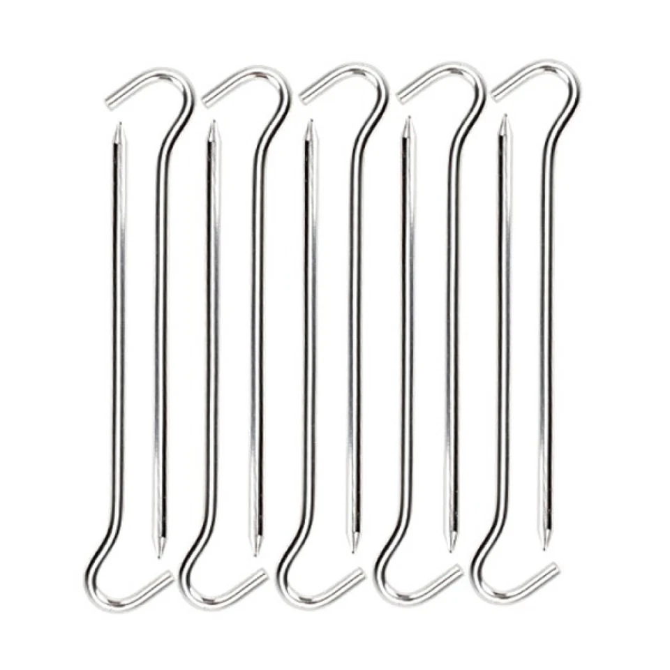 10 pezzi di da campo da campeggio a forma di domanda 10ps (argento) PEG - Immagine 1 di 3