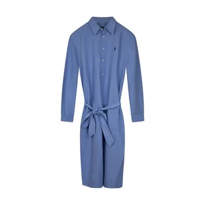 Ralph Lauren Polo Cotton Poplin Belted Shirtdress Classic Medium Blue Women's - Picture 1 of 4