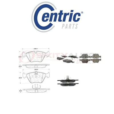 Centric Semi Metallic Brake Pads w Shim for 2007-2010 BMW 325i 2.5L L6 - vc Foto 1 de 4