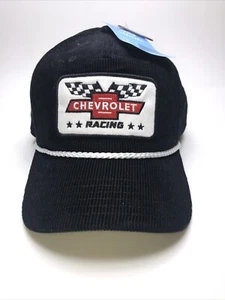 Chevrolet Racing Snapback Hat Cap Trucker Patch Rope Chevy GM Navy Blue NWT - Picture 1 of 8