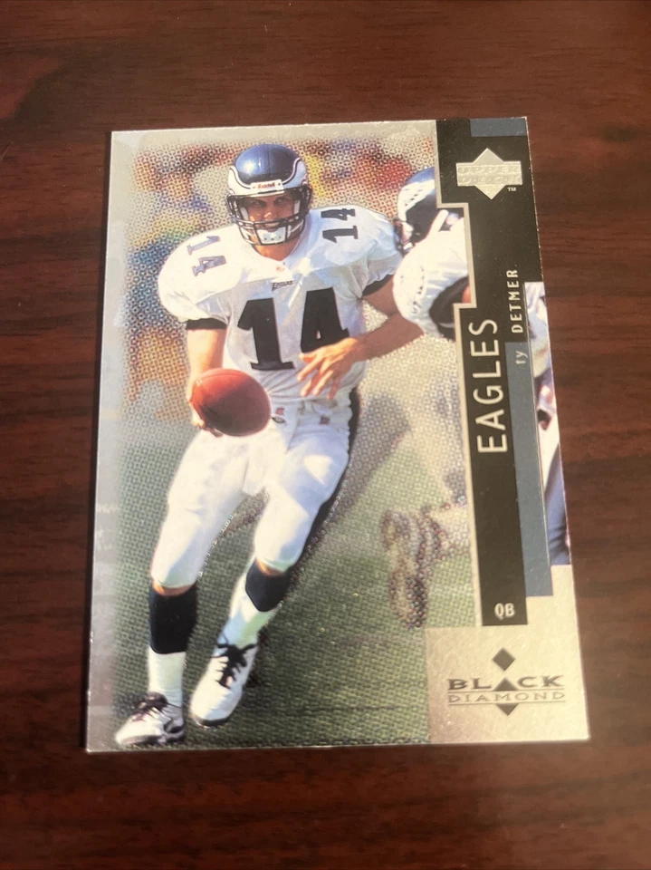 1998 Upper Deck Ty Detmer Black Diamond #64 Philadelphia Eagles BYU Cougars - Image 1 of 1