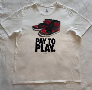 Air Jordan 1 Banned Bred “Pay To Play” Tee XL - Picture 1 of 4