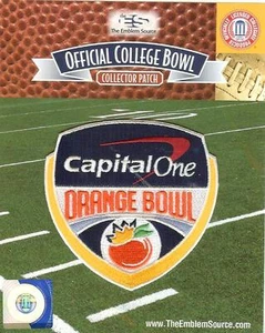 2017 Capital One Orange Bowl Patch Univ of Miami Wisconsin Official Jersey Logo - Picture 1 of 1