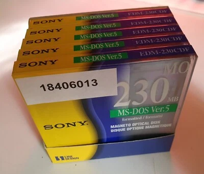 Sony MO 230MB Magneto-Optical Disk - 5pcs - Image 1 of 4