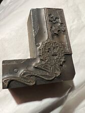 Imprimerie imprimé bloc timbre métal bois avec motif couronne
