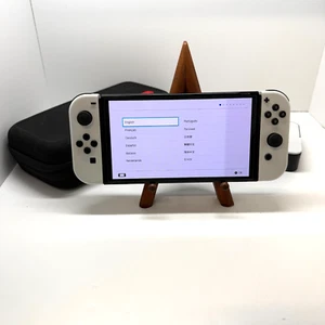 Nintendo Switch OLED-Modell HEG-001 Handheld-Konsole - 64GB - Weiß - AM Dock - Bild 1 von 11