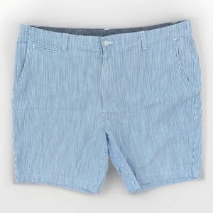 Cremieux Mens Seersucker Shorts Size 42 Blue White Striped Casual Boating - Picture 1 of 5