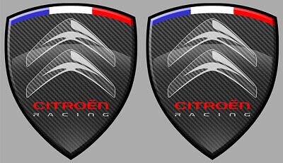 STICKER 2 X ECUSSON CITROEN AUTOCOLLANT RACING C2 C1 ZX SAXO C3 CX AX 8cm CB104 • 6.90€